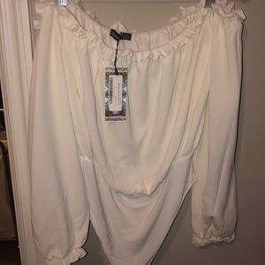 off the shoulder bodysuit